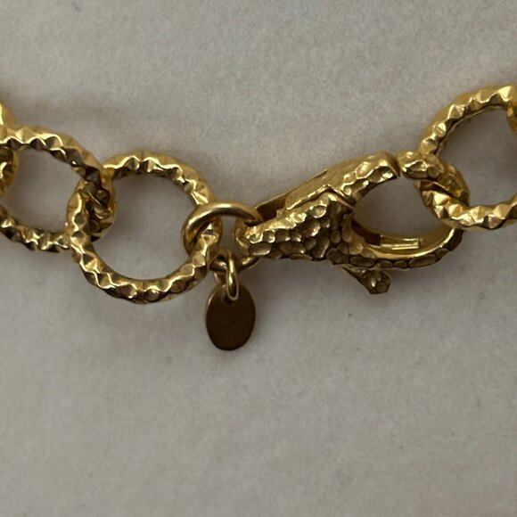 B Italy Gold Tone Link Necklace - Picture 8 of 14